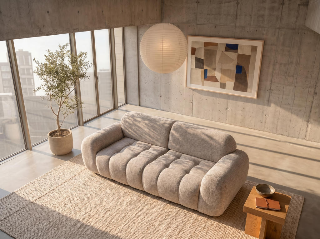 Yoko - 2-seater sofa - Flecked fabric