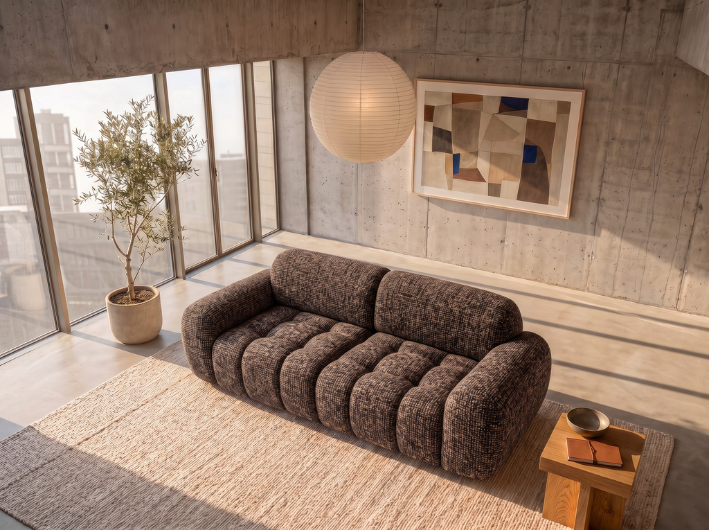 Yoko - 2-seater sofa - Flecked fabric