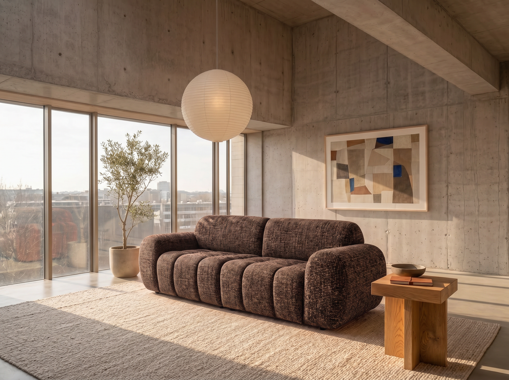 Yoko - 2-seater sofa - Flecked fabric