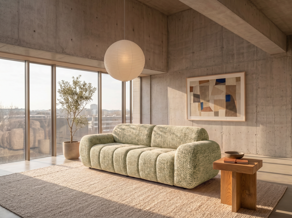 Yoko - 2-seater sofa - Flecked fabric