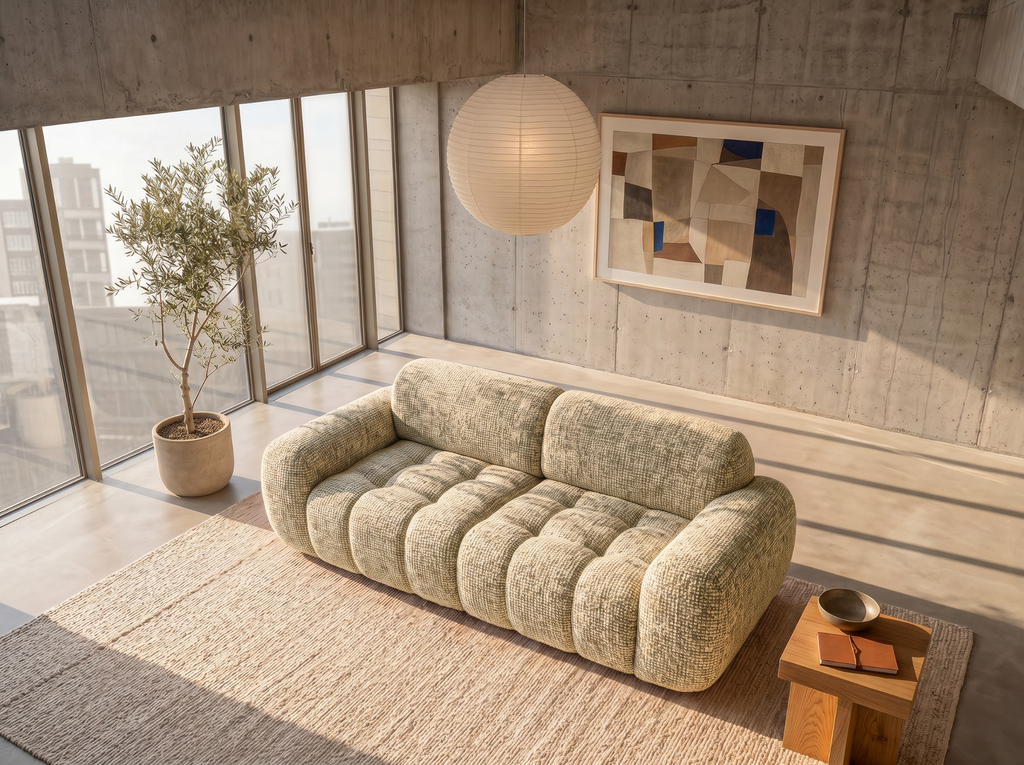 Yoko - 2-seater sofa - Flecked fabric