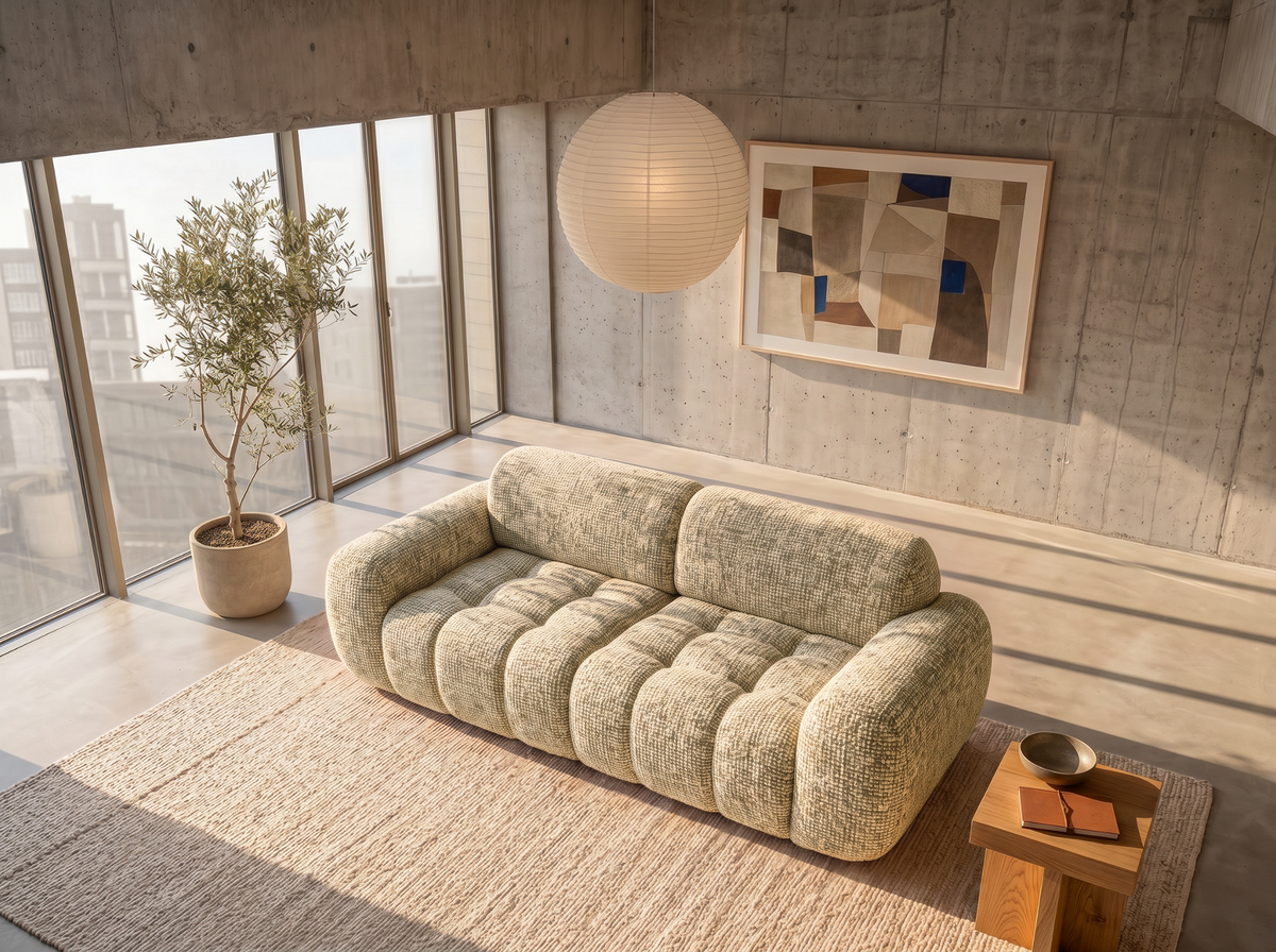 Yoko - 2-seater sofa - Flecked fabric
