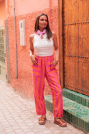 YOKO Orange - Pantalon Rayé
