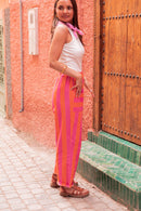 YOKO Orange - Pantalon Rayé
