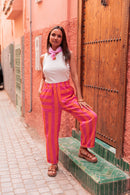 YOKO Orange - Pantalon Rayé