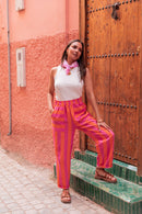 YOKO Orange - Pantalon Rayé