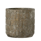 Benas - Set of 6 Decorative Plant Pots - Grey - Cement
