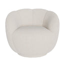Fauteuil Ysé en tissu bouclé blanc