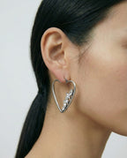 Saint Laurent Boucles D'Oreilles Coeur