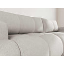 Yulin - Canapé D'Angle Convertible Avec Coffre - 4 Places - Tissu Bouclette - Gris Clair