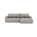 Yulin - Canapé D'Angle Convertible Avec Coffre - 4 Places - Tissu Bouclette - Gris Clair
