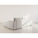 Yulin - Canapé D'Angle Convertible Avec Coffre - 4 Places - Tissu Bouclette - Gris Clair