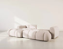 Yulin - Canapé D'Angle Convertible Avec Coffre - 4 Places - Tissu Bouclette - Beige