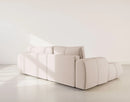 Yulin - Canapé D'Angle Convertible Avec Coffre - 4 Places - Tissu Bouclette - Beige