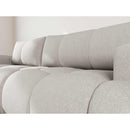 Yulin - Canapé D'Angle Convertible Avec Coffre - 4 Places - Tissu Bouclette - Gris Clair