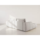 Yulin - Canapé D'Angle Convertible Avec Coffre - 4 Places - Tissu Bouclette - Gris Clair