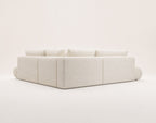 Yulin - 5-Seater L-Shaped Corner Sofa Bed with Storage - Bouclé Fabric - Beige