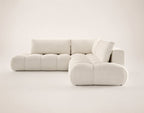 Yulin - 5-Seater L-Shaped Corner Sofa Bed with Storage - Bouclé Fabric - Beige