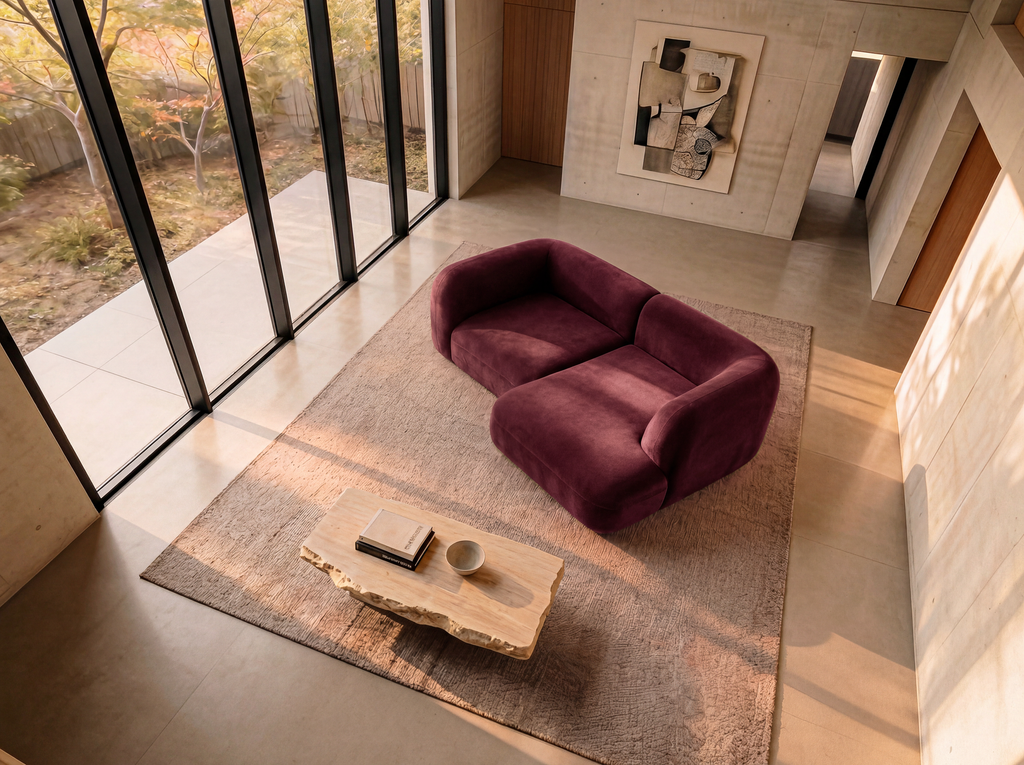 Yumi - Canapé d'angle compact - Velours