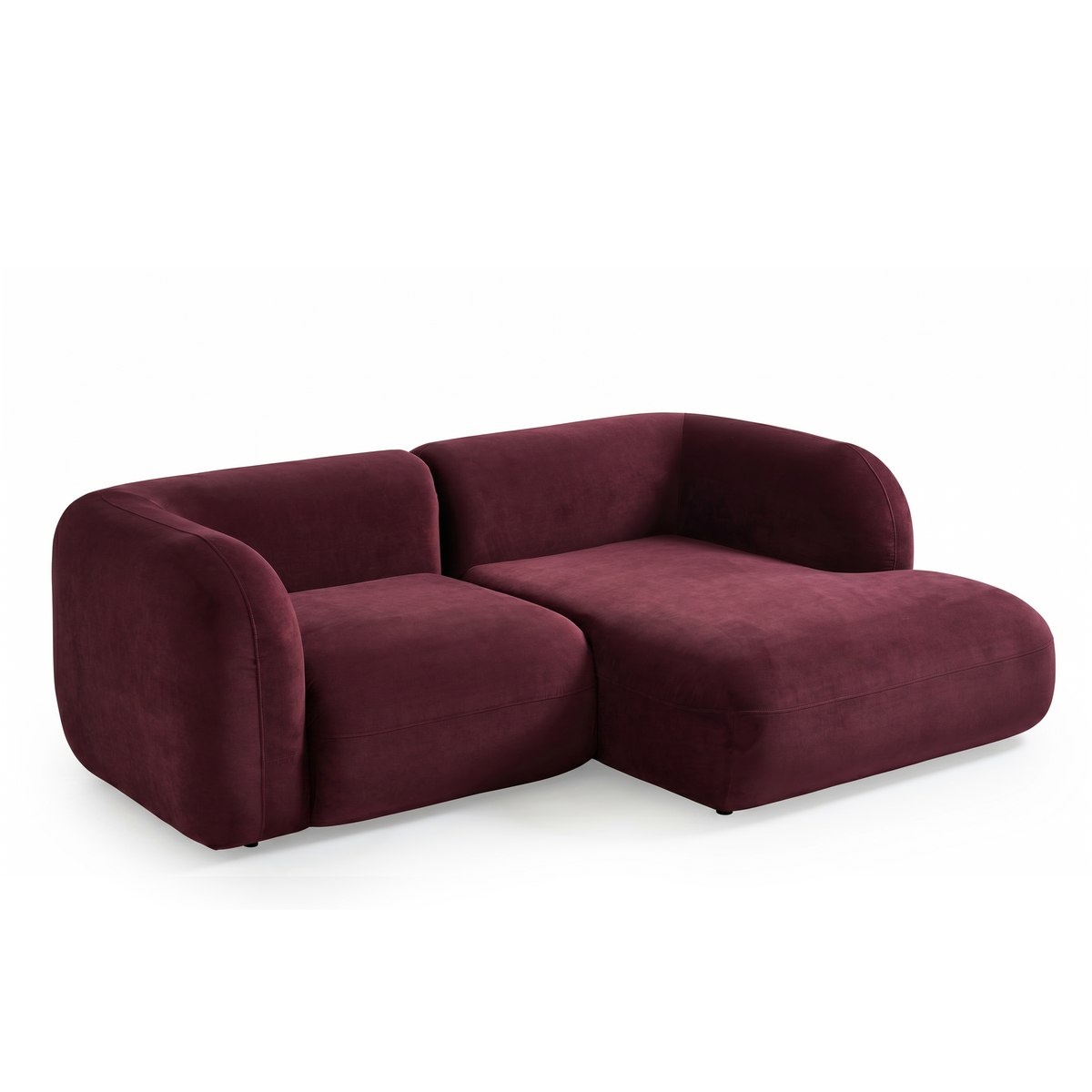Yumi - Canapé d'angle compact - Velours