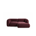 Yumi - Canapé d'angle compact - Velours