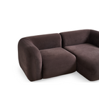 Yumi - Canapé d'angle compact - Velours
