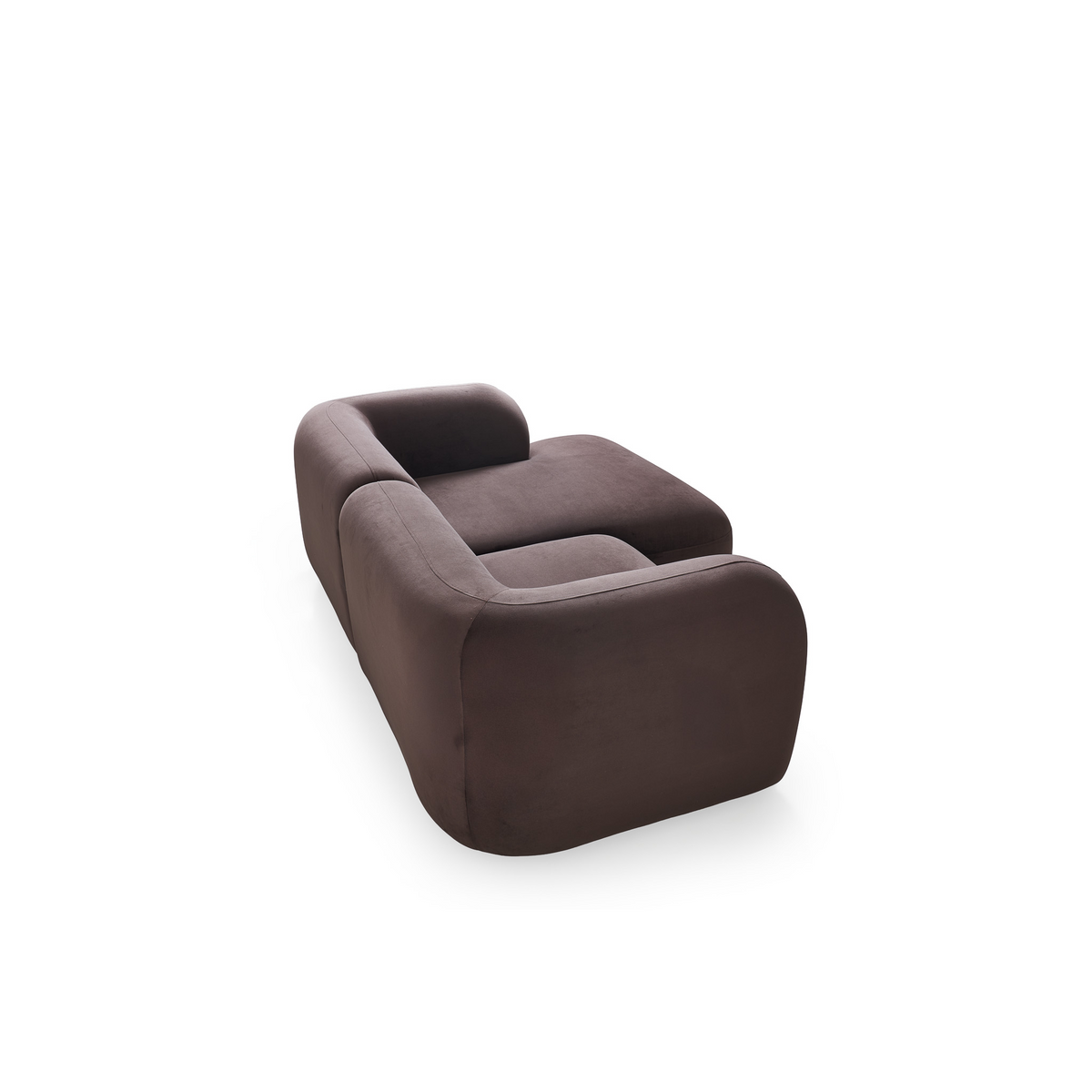 Yumi - Canapé d'angle compact - Velours
