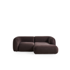 Yumi - Canapé d'angle compact - Velours