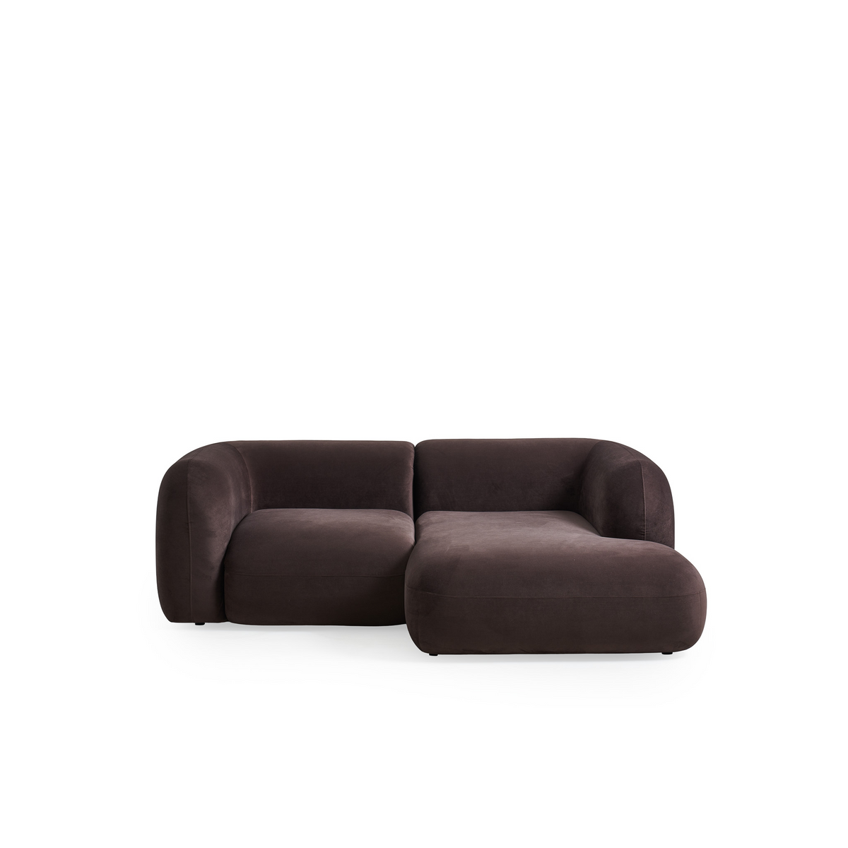 Yumi - Canapé d'angle compact - Velours