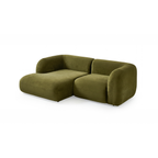 Yumi - Canapé d'angle compact - Velours