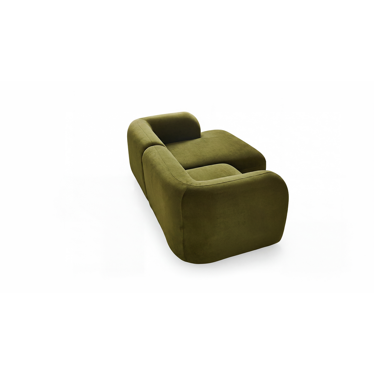 Yumi - Canapé d'angle compact - Velours