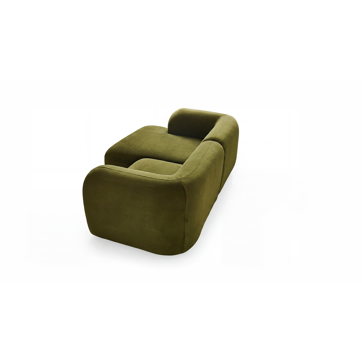 Yumi - Canapé d'angle compact - Velours