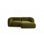 Yumi - Canapé d'angle compact - Velours