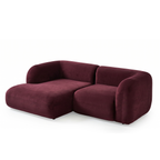 Yumi - Canapé d'angle compact - Velours