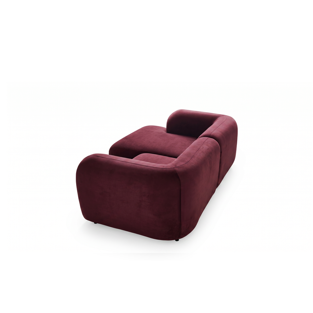 Yumi - Canapé d'angle compact - Velours