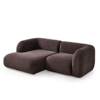 Yumi - Canapé d'angle compact - Velours
