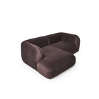 Yumi - Canapé d'angle compact - Velours