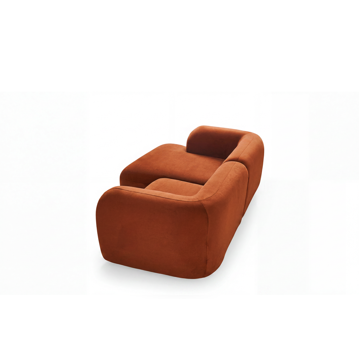 Yumi - Canapé d'angle compact - Velours