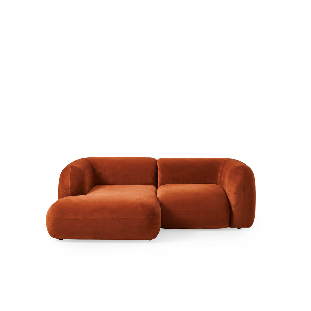 Yumi - Canapé d'angle compact - Velours