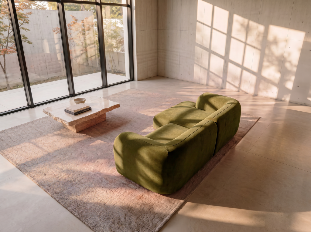 Yumi - Canapé d'angle compact - Velours