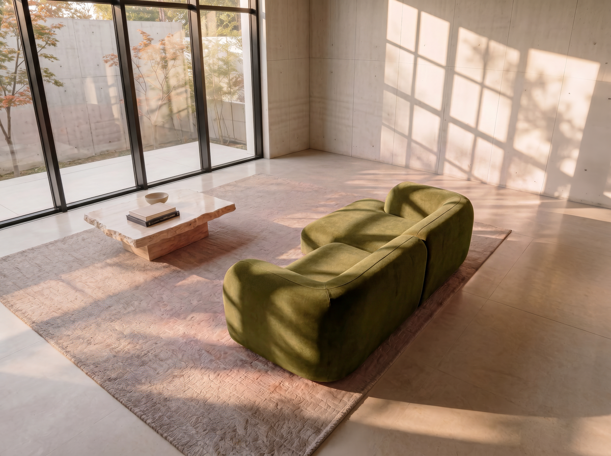 Yumi - Canapé d'angle compact - Velours