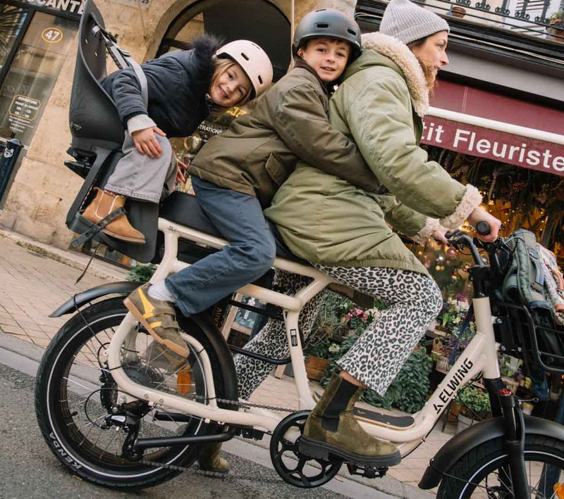 Yuvy 2 - vélo électrique biplace cargo compact - ElwingConfortStandardSteppe