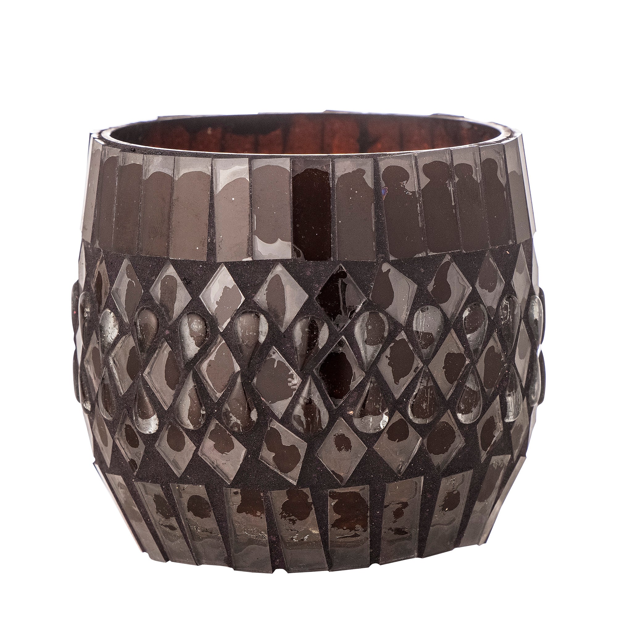 Evaline - Votive - Brown - Recycled Glass