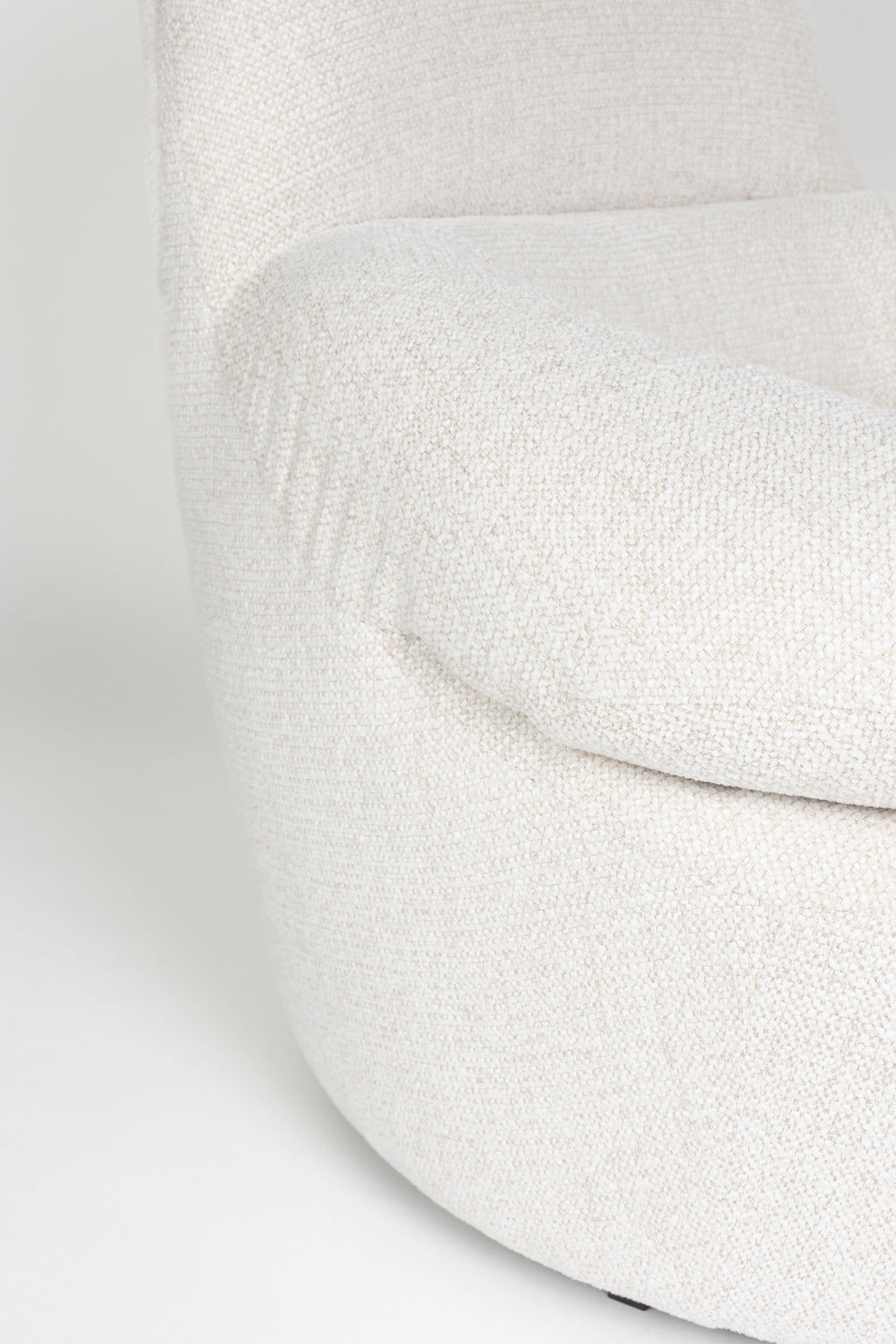 Velvoro - Fauteuil Lounge - Polyester - Blanc Cassé