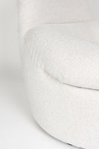 Velvoro - Fauteuil Lounge - Polyester - Blanc Cassé