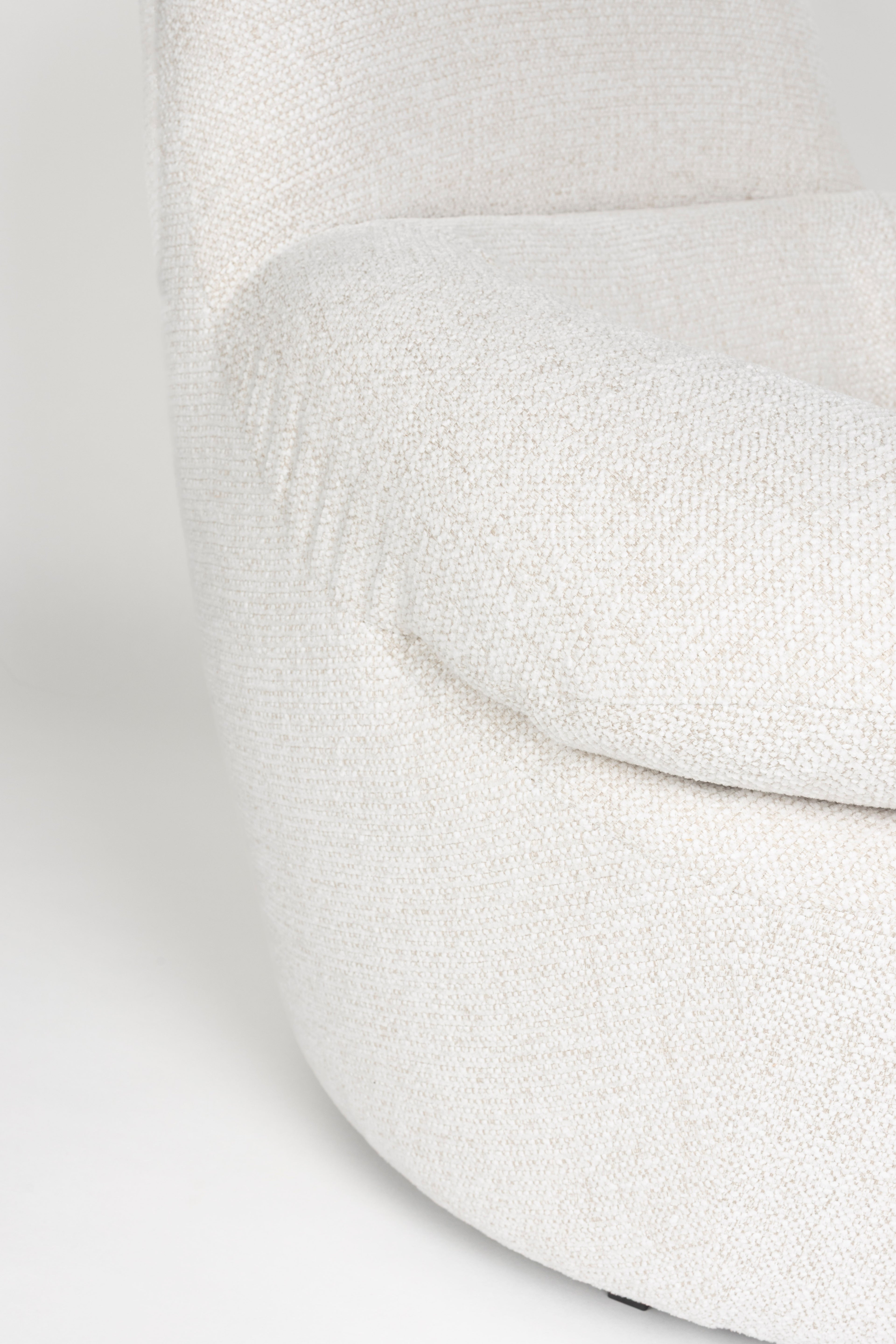 Velvoro - Fauteuil Lounge - Polyester - Blanc Cassé