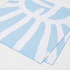 Toalla De Microfibra Sun Face - Estampado Azul Y Blanco