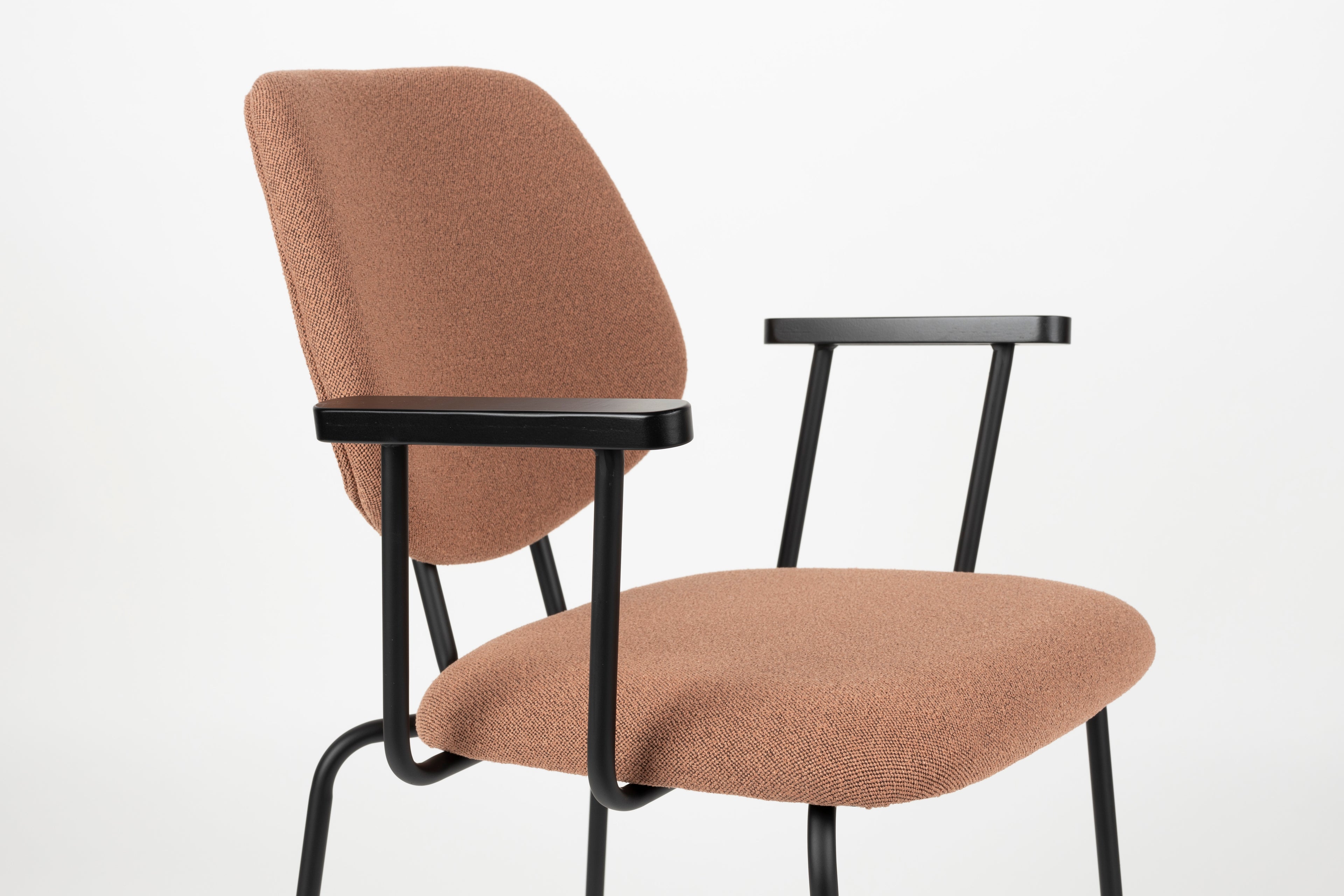 Zelo - Fauteuil De Salle À Manger - Métal - Rose