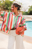 ZACHARI Multicolore - Chemise Rayée