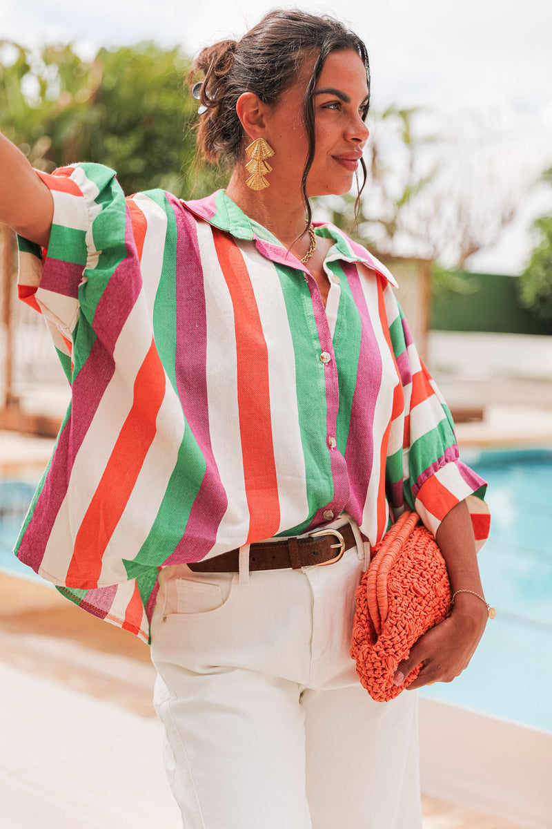 ZACHARI Multicolore - Chemise Rayée
